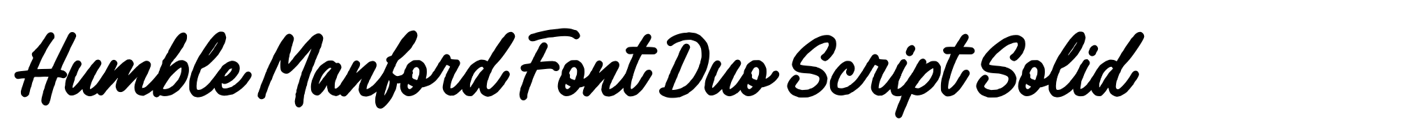 Humble Manford Font Duo Script Solid image